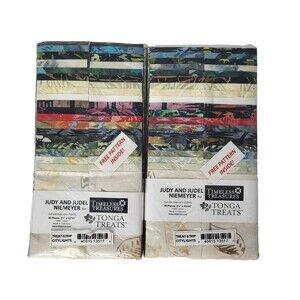 2 Timeless Treasures Tonga Treats 40 Pieces 2.5” X 43/44” Citylights City Lights